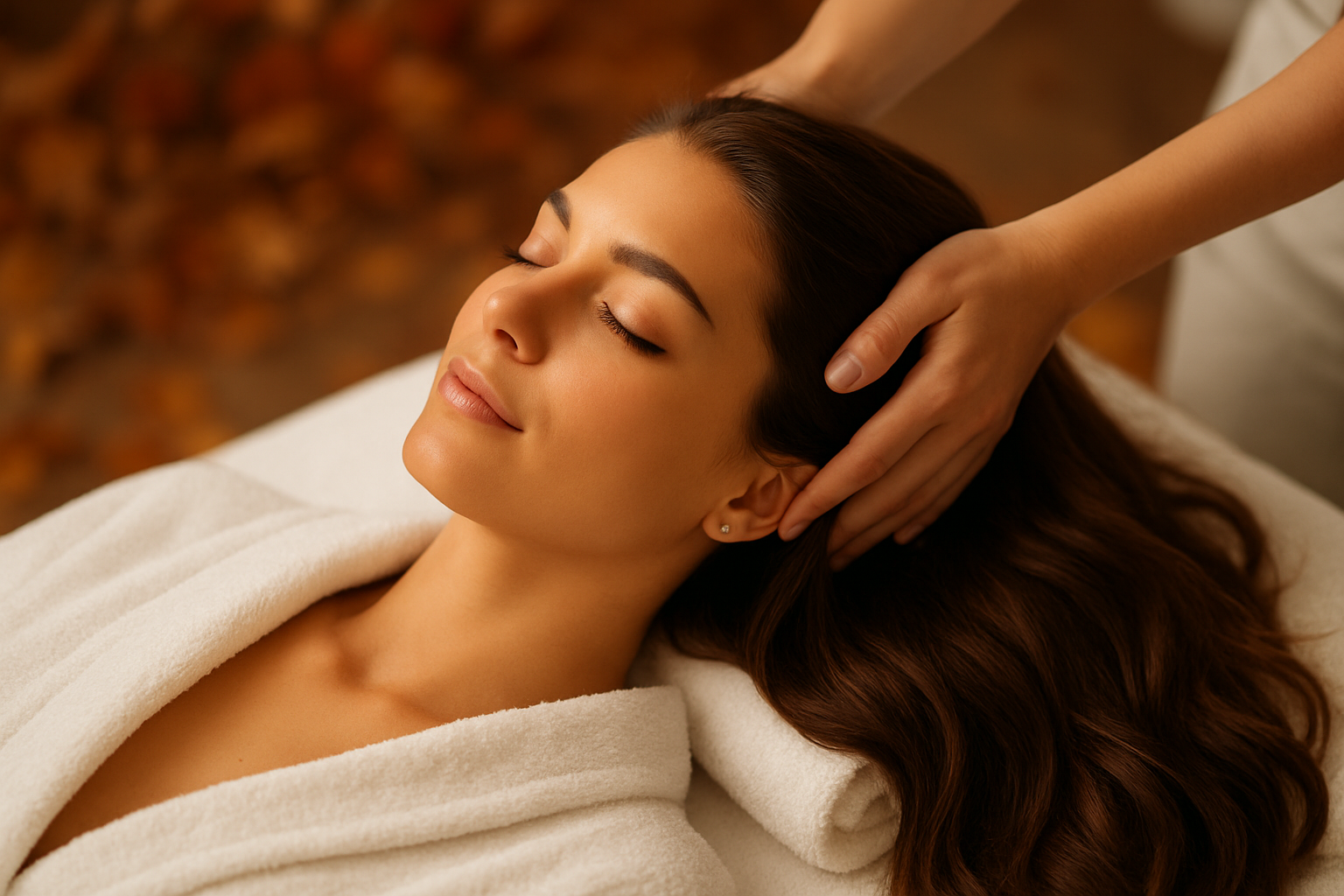 Mujer relajada recibiendo un tratamiento de spa capilar en Bellala Estética Mojados Valladolid, cuidado nutritivo y anticaída para el cabello.