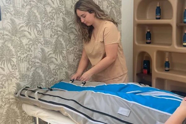 Fondo para tratamiento de presoterapia en Bellala Mojados enfocado en bienestar corporal y drenaje linfático